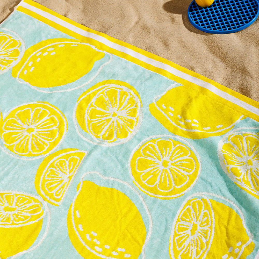 Cotton Collection Velour Lemonade Magic Beach Towel