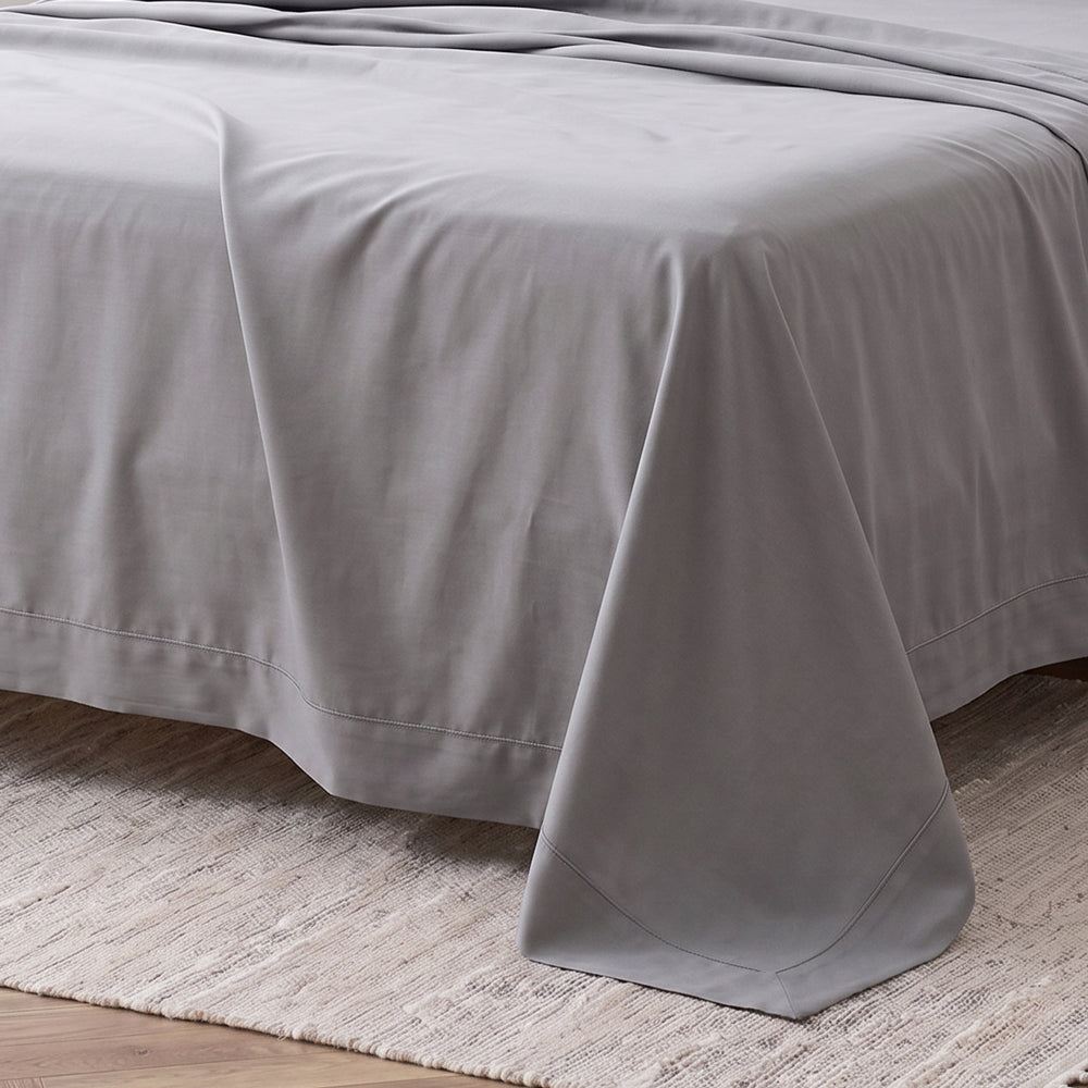 Easy Care 144 Thread Count Polycotton Flat Sheet Grey