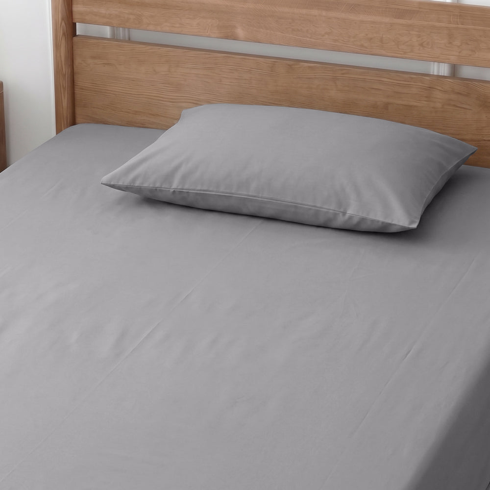 Easy Care 144 Thread Count Polycotton Pillowcase Grey