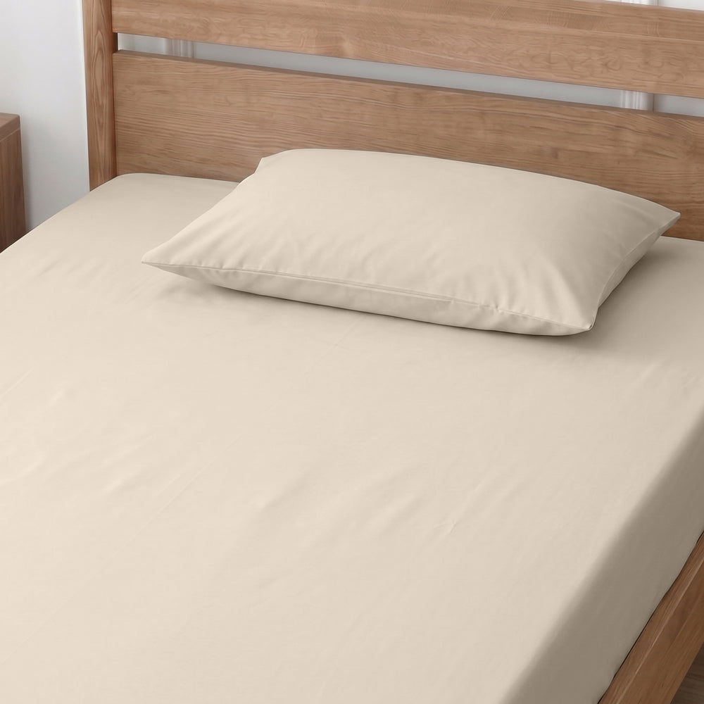 Easy Care 144 Thread Count Polycotton Pillowcase Stone