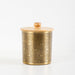 Embossed Canister with wooden Lid - Gold