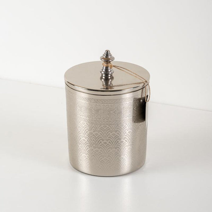 Embossed Sugar Canister - Silver
