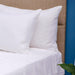Exclusive Collection 1000 Thread Count Cotton Rich Two Line Satin Stitch Duvet Cover Set - White