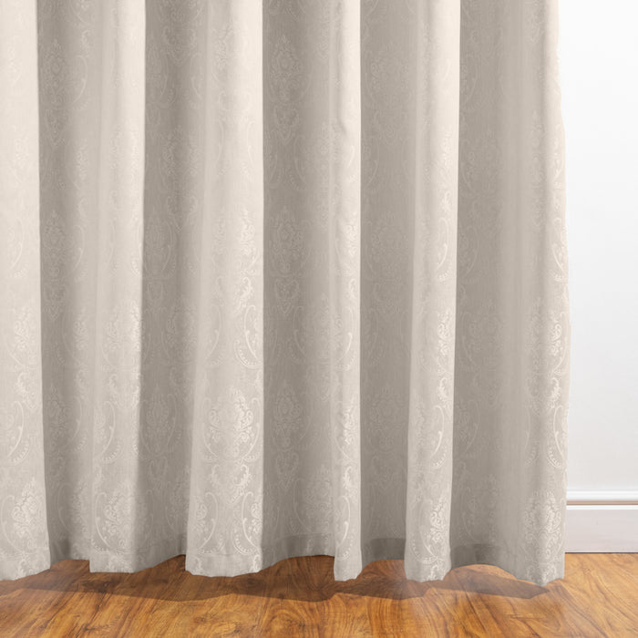 HOME.LIFE Venice Jacquard Eyelet Lined Curtain - Natural