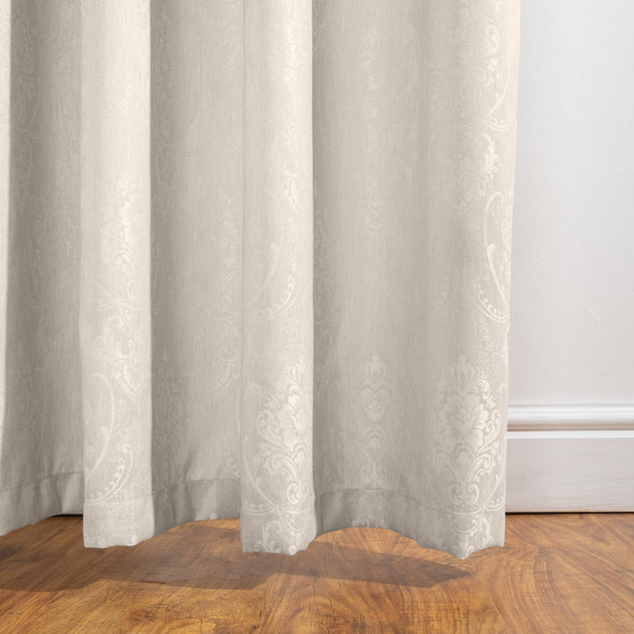 HOME.LIFE Venice Jacquard Taped Lined Curtain - Natural