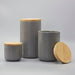 Grey Ceramic Storage Canister Straight - Large