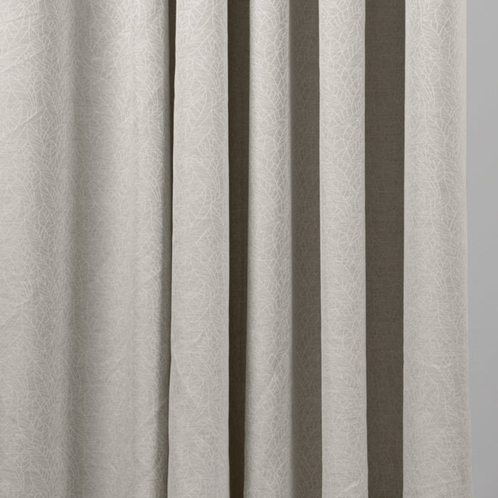 HOME.LIFE Leaf Taped Curtain - Stone