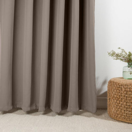 HOME.LIFE Woven Blockout Eyelet Curtain - Taupe