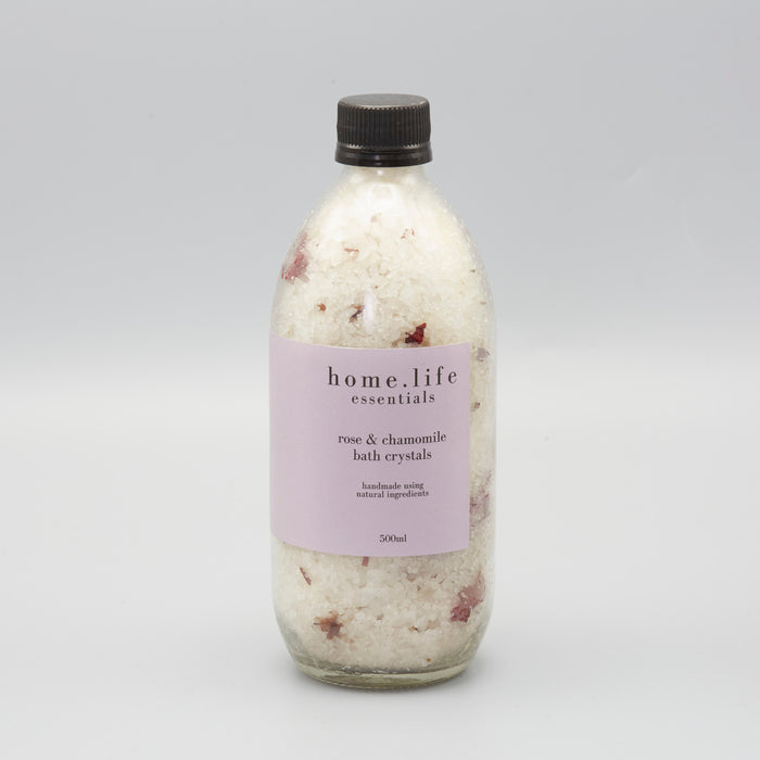 HOME.LIFE essentials Rose & Chamomile Bath Crystals