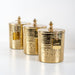 Hammered Coffee Canister - Gold