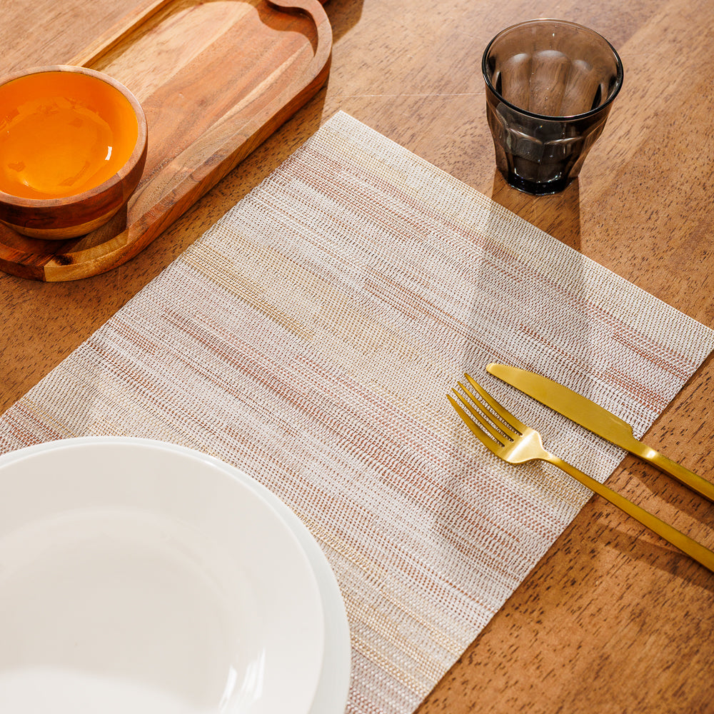 Home.Life Placemats Ripple Brown 6 Pack