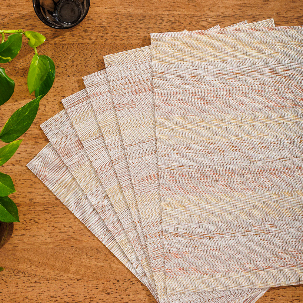 Home.Life Placemats Ripple Brown 6 Pack