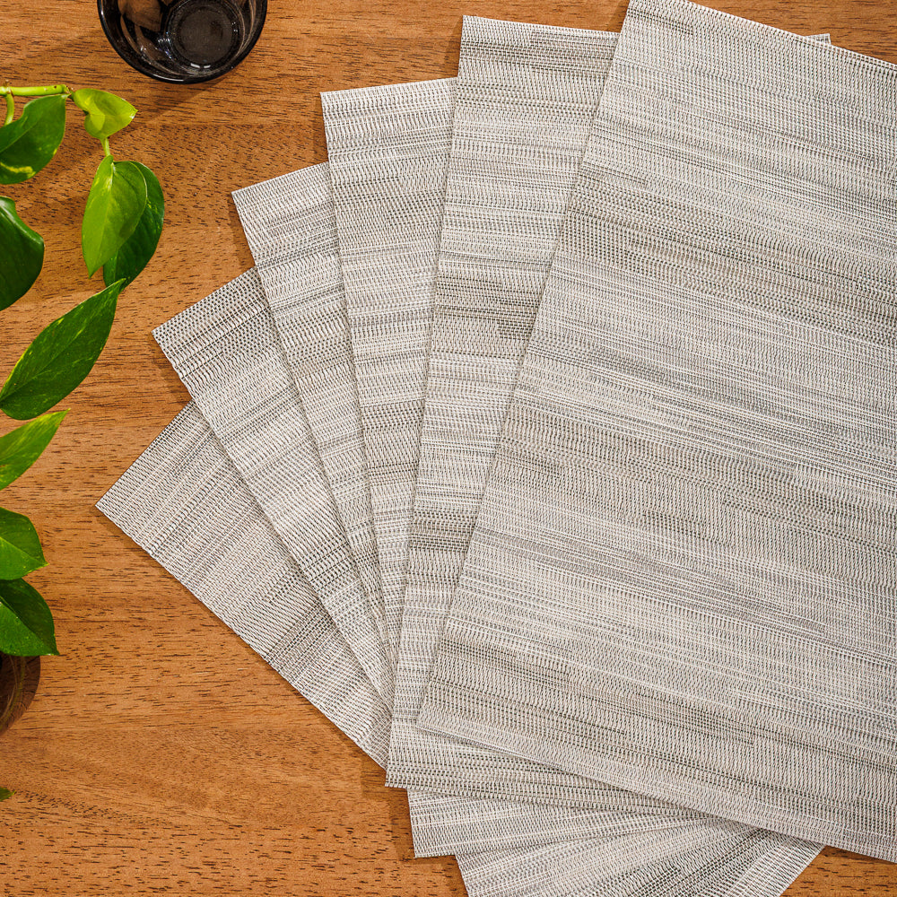 Home.Life Placemats Ripple Grey 6 Pack