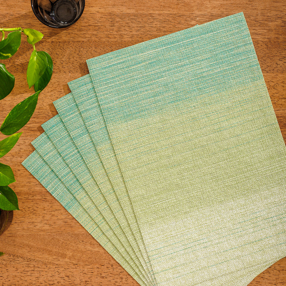 Home.Life Placemats Shaded Green 6 Pack