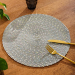 Home.Life Round Placemat Speckled Grey