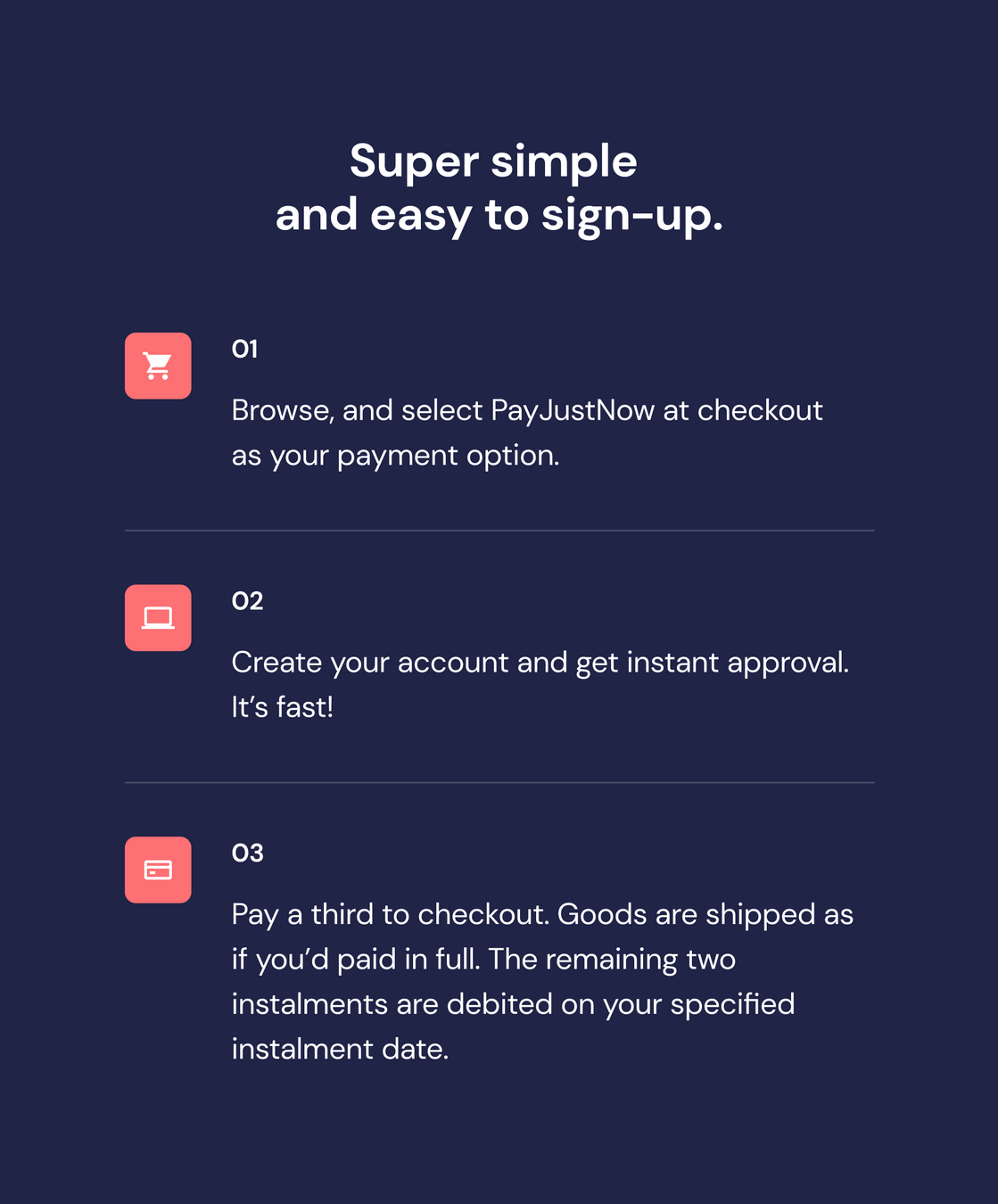 Payjustnow Sign In PayJustNow | Pay for your purchases over 3 instalments
