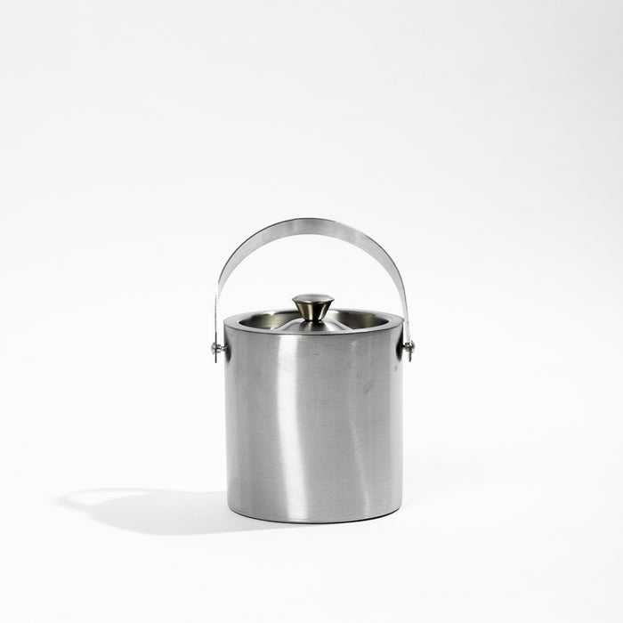 Ice Bucket with Lid and Tongs - Stainless Steel