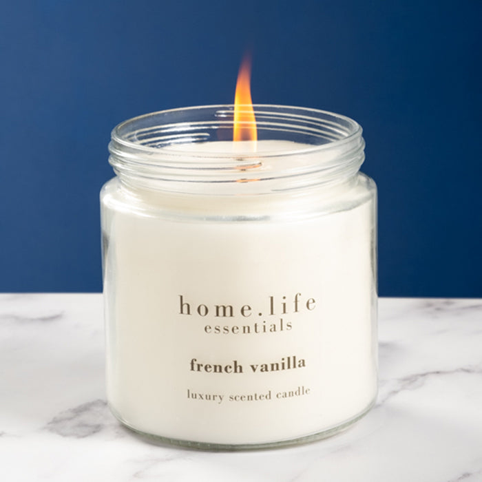 Luxury Scented Jar Candle with lid French Vanilla