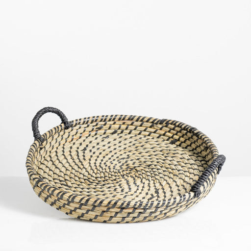 Maize Basket Tray Large - Beige/Black