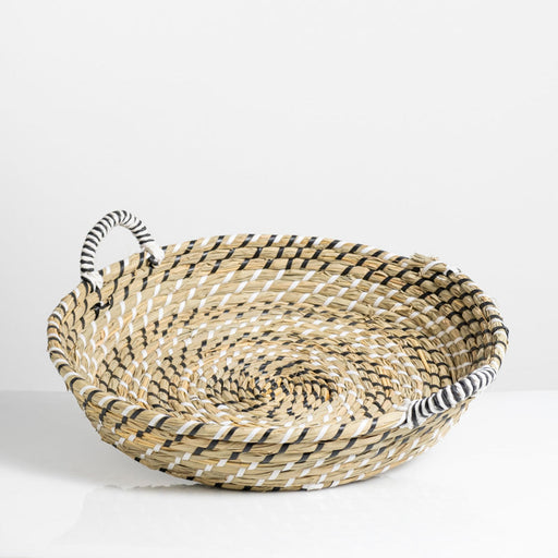 Maize Basket Tray Large - Black/White