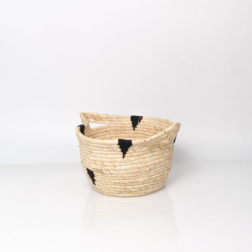 Maize Speck Basket Small - Cream/Black