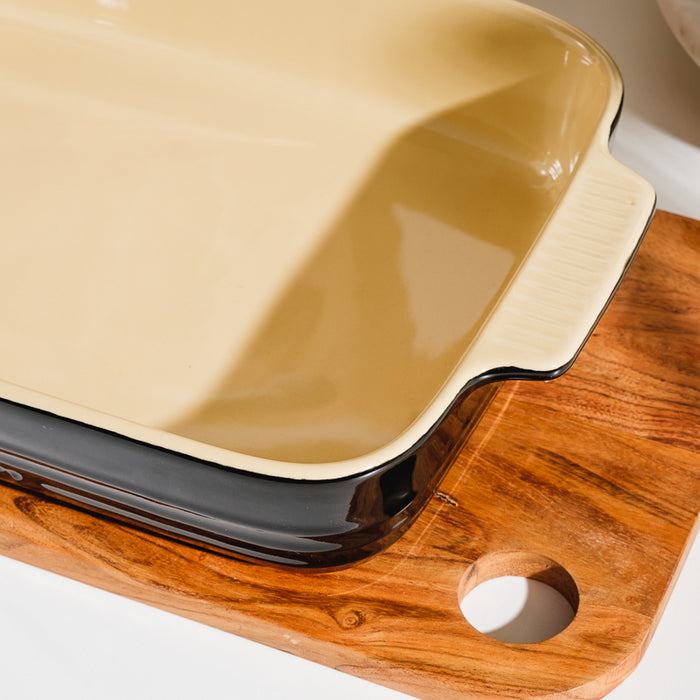 Moretti Casa Stoneware Lasagne Dish Charcoal