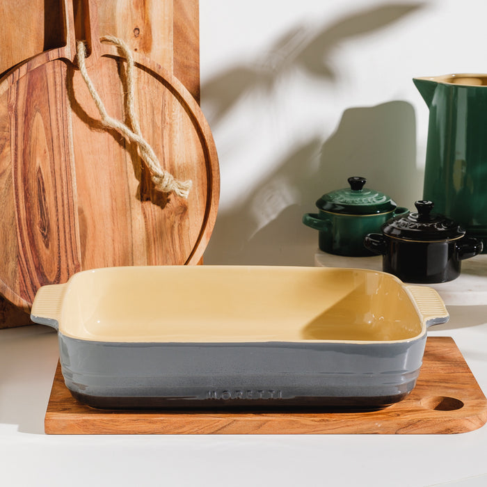 Moretti Casa Stoneware Lasagne Dish Slate