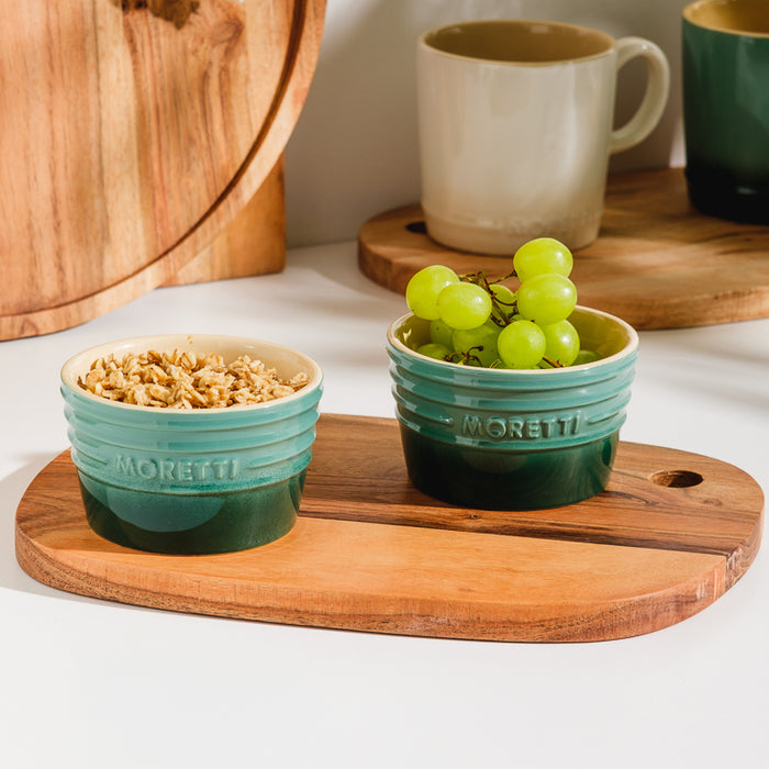 Moretti Casa Stoneware Ramekin Set of 2 Moss