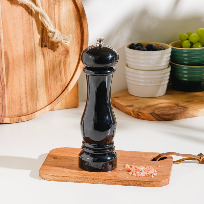 Moretti Casa Stoneware Salt & Pepper Grinder Charcoal