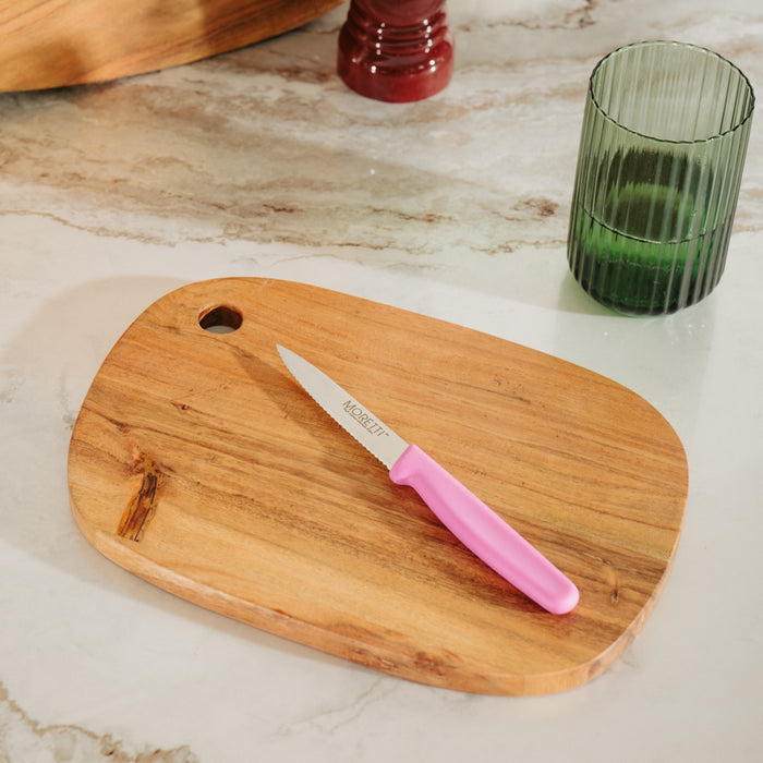 Moretti Serrated Paring Knife Pink