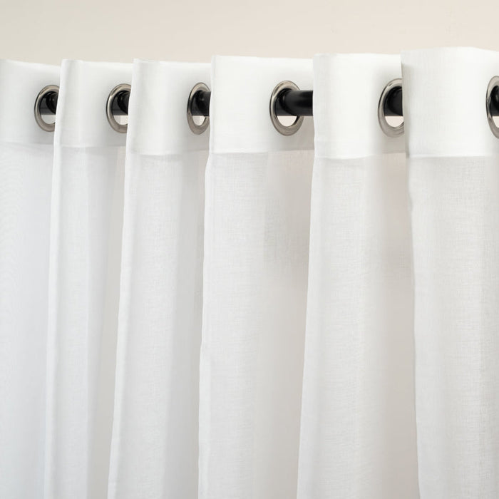 Nest Capri Eyelet Sheer Curtain - White