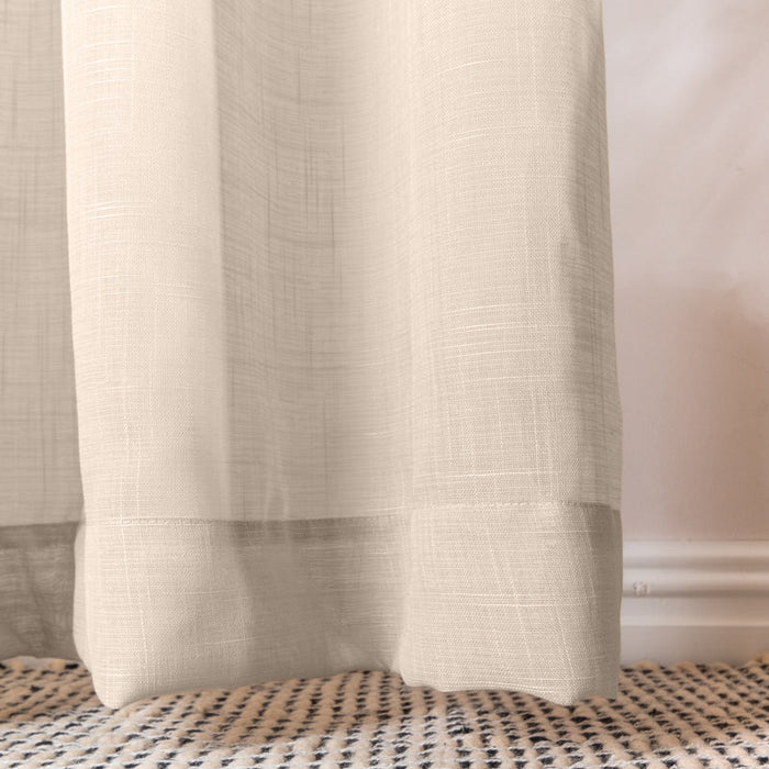 Nest Oslo Eyelet Unlined Curtain - Biscuit