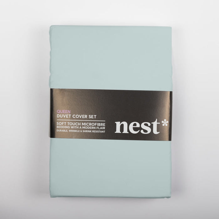 Nest Soft Touch Essentials Duvet Cover Set - Duck Egg