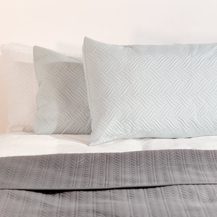 Nest Nova Embossed Pillowcase Pair - Duck Egg