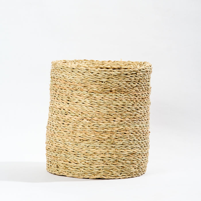 Oatmeal Laundry Basket with Lid - Natural