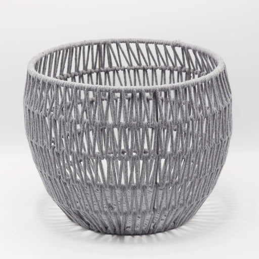 Open Weave Storage Basket - Grey