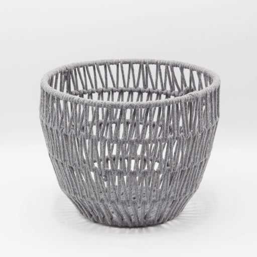 Open Weave Storage Basket - Grey
