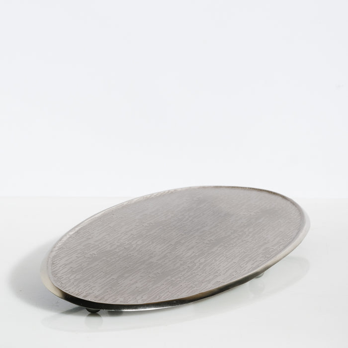 Oval Tray - Brushed Nickel