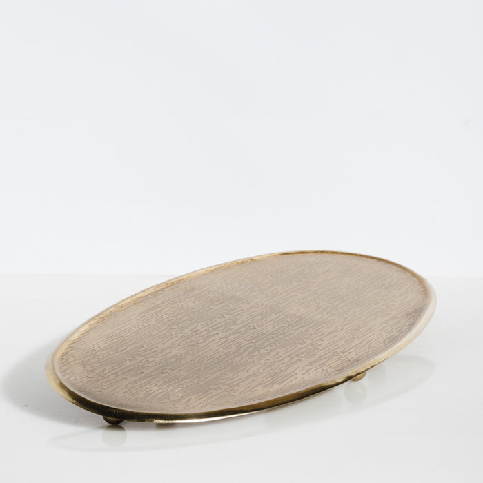 Oval Tray - Brushed Gold