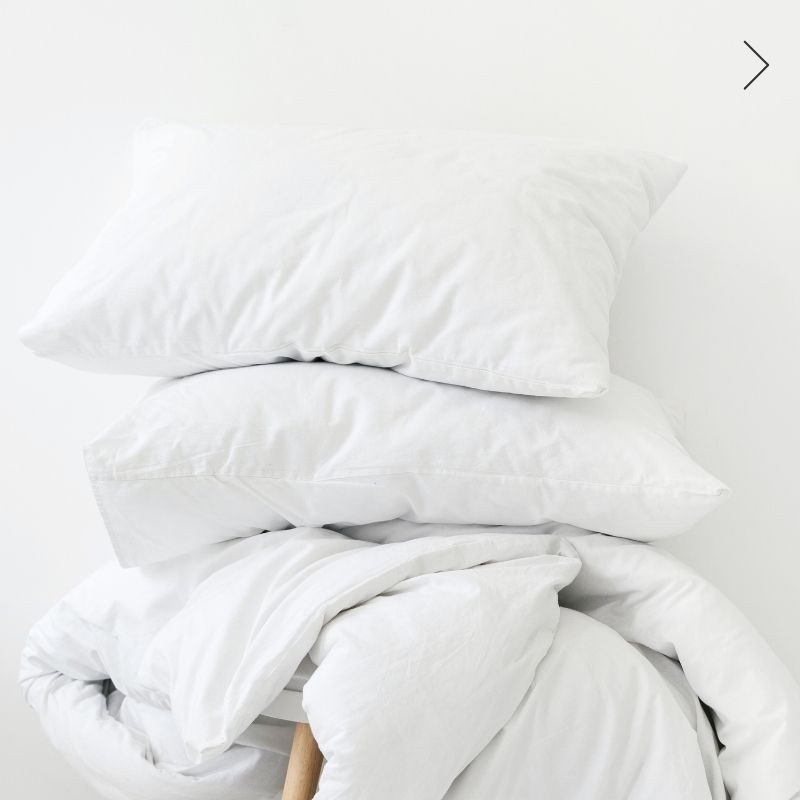White pillows and duvet