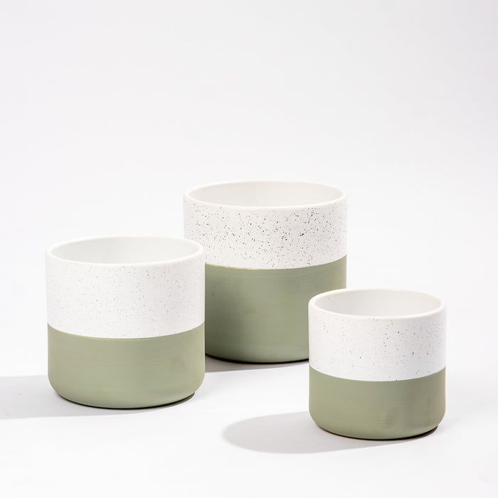 Ceramic Planter - Moss Two-Tone