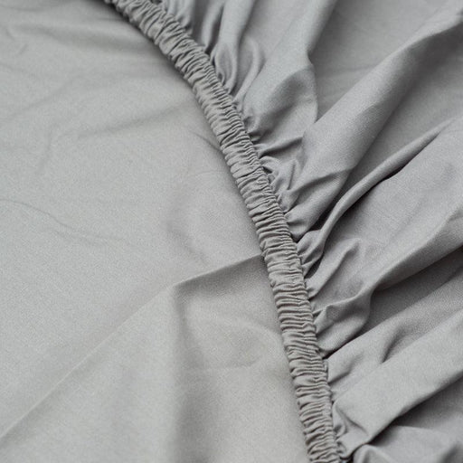 Polycotton 144 Thread Count Fitted Sheet - Grey