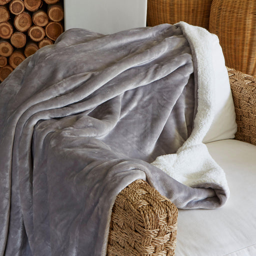 Sherpa Fleece Blanket (150 x 200cm) - Grey