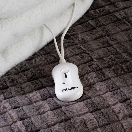 Snugfit Electric Blanket - Fully Fitted Extra Length Sherpa Fleece with Elasticated Skirt