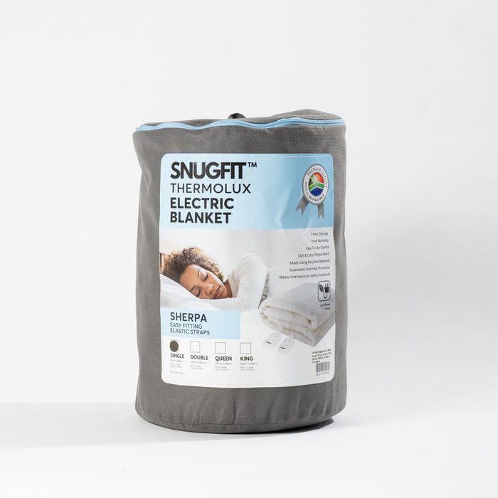Snugfit Electric Blanket - Sherpa Fleece with Elasticated Straps
