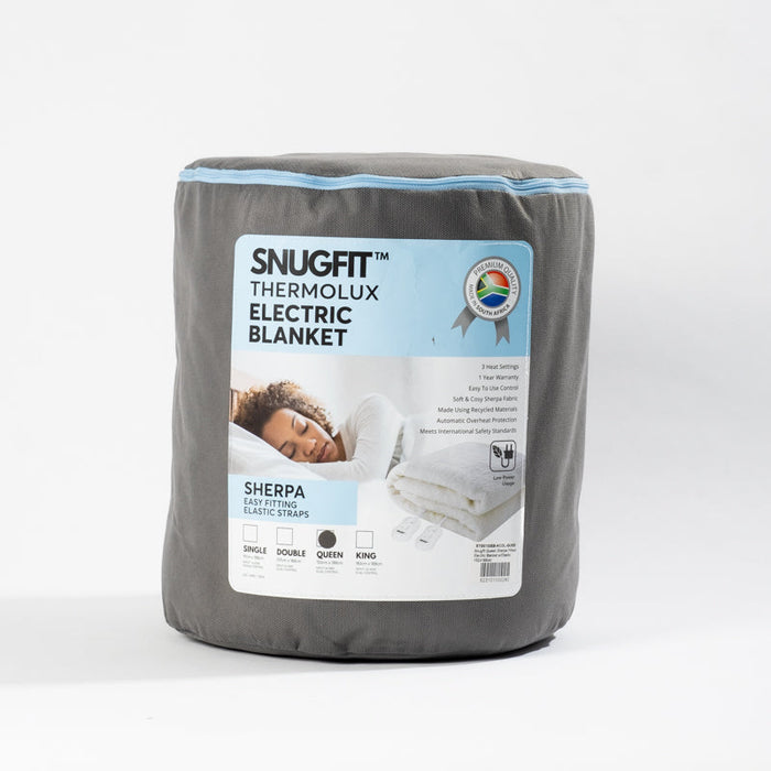 Snugfit Electric Blanket - Sherpa Fleece with Elasticated Straps