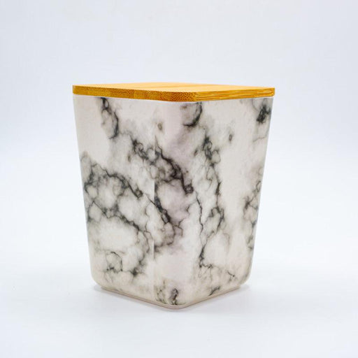 Square Storage Canister (with a bamboo lid) - Marble