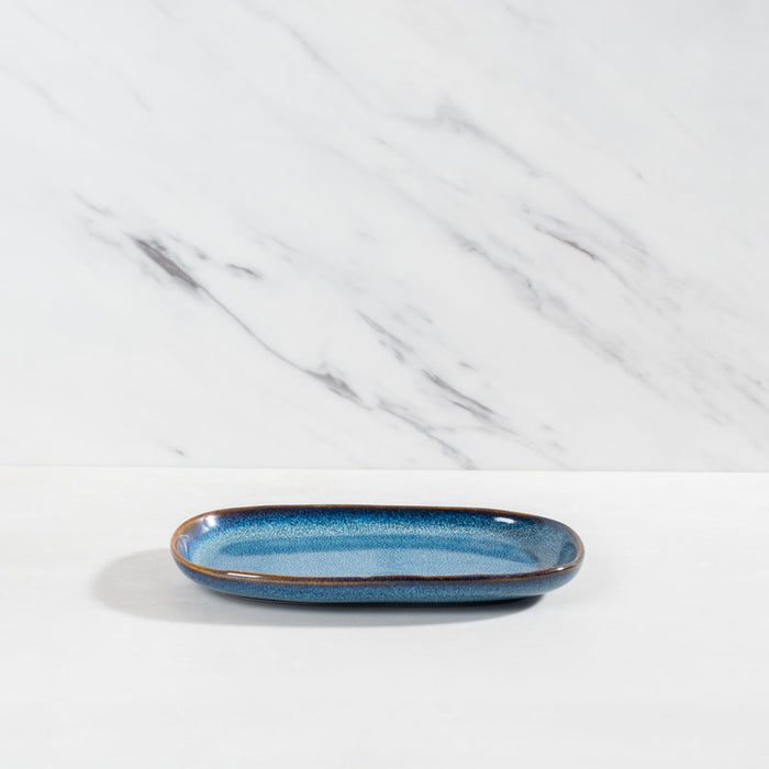 Stoneware Oval Plate Medium - Midnight Blue