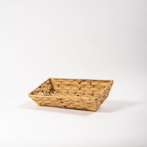 Water Hyacinth Fishbone Weave Basket Tray