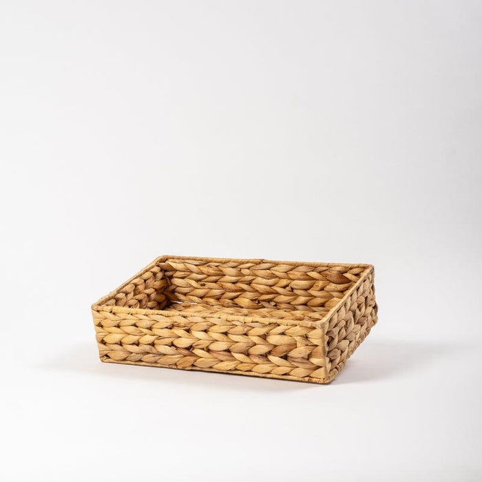 Water Hyacinth Rectangular Basket Tray